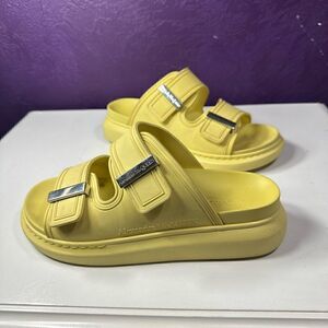 Alexander Macqueen Yellow Slides Preloved